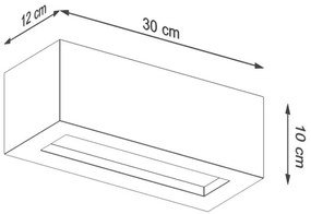 Sollux SL.0992 - Nástenné svietidlo VEGA 1xE27/60W/230V 30 cm betón