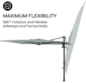 Blumfeldt Saint-Tropez, závesný slnečník, 3-osová rotácia, 360° otočný, 3 x 3,55 m, UV 50+