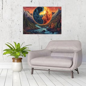 Sklenený obraz - Živly (70x50 cm)