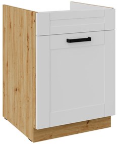 Dolná kuchynská skrinka Lucid 60 ZL 1S BB (korpus: dub artisan + front: mdf biela). Akcia -6%. Vlastná spoľahlivá doprava až k Vám domov. 1134604