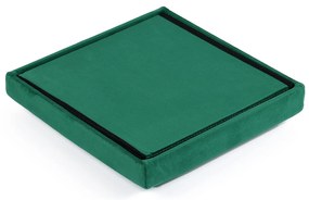 Zelený skladací taburet CUBEXO VELVET M