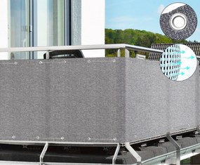 Bluegarden, vodeodolný balkónový poťah 1,5x5 m PE, šedý, OGR-05501