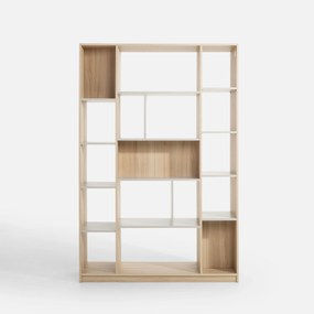 Regál Ryga 07 120 cm dub Riva/šedý