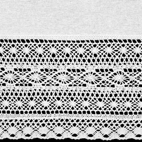 KRÁTKA ZÁCLONA NA PÚTKACH MADDELINE 150X35 CM BIELA