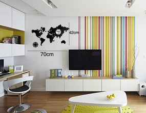 Moderné nástenné hodiny WORLD