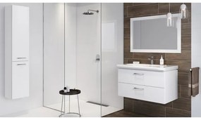 Cersanit S801-338-DSM - Závesná kúpeľňová skrinka s umývadlom LARA 80 cm biela