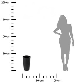 PLASTOVÝ KVETINÁČ URBANIKA ECO 19,5X36,5 CM ČIERNA