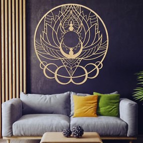 Drevená dekorácia na stenu mandala kvet slnka | SENTOP PR0520