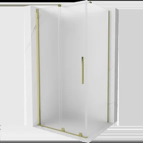 Mexen Velar posuvná sprchová kabína 130 x 80 cm, mrazivá, zlatá - 871-130-080-31-50