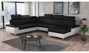 Rohová sedačka Chester D, Dostupné poťahy: ekokoža Soft 017 + Malmo New 96, Strana: ľavá