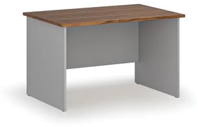 Kancelársky písací stôl rovný PRIMO GRAY, 1200 x 800 mm, sivá/orech