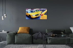 Obraz na skle Žltá taxi City 100x50 cm