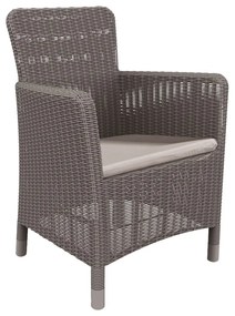 Svetlohnedé plastové záhradné kreslo Trenton – Keter