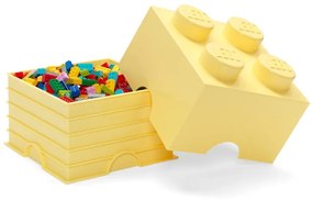 Svetložltý úložný box štvorec LEGO®