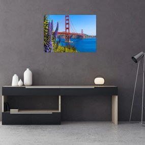 Sklenený obraz - Golden Gate Bridge, San Francisco (70x50 cm)