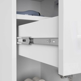 Kúpeľňová skrinka Fín biela lesk