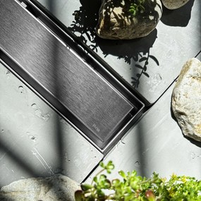 Rea Neox Pro, odtokový sprchový žľab 60 cm, brúsená oceľ, REA-G5807