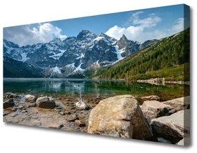 Obraz na plátne Hora jazero príroda 120x60 cm