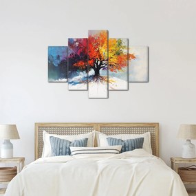 Obraz - Pestrofarebný strom (150x105 cm)
