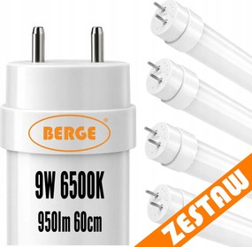 4x LED trubica 9W 950lm 60cm 6500K G13 T8 - studena biela