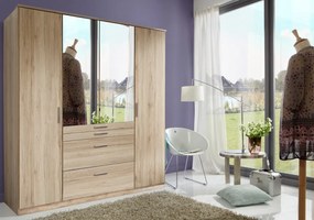 Šatníková skriňa Aachen, 180 cm, dub san remo