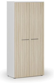 Šatníková skriňa s výsuvom PRIMO WHITE, 800 x 420 x 1781 mm, biela/dub prírodná