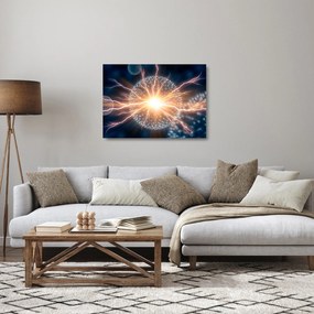 Sklenený obraz - Atóm (70x50 cm)