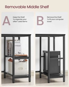 Rohový písací stôl, 76x138x138cm, čierny