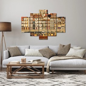 Obraz - Nábrežná štvrť, Portugalsko (150x105 cm)