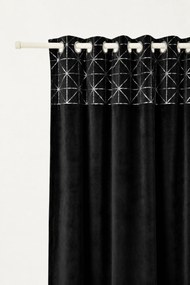 Velúrový záves GLOSSY čierny 140x250 cm