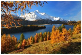 Obraz - Jeseň v Alpách (90x60 cm)