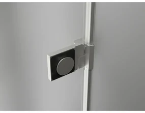 Mexen Lunar-B Duo výklopný sprchový kút 80 x 75 cm, číre sklo, brúsená oceľ, 832-080L-075P-97-00