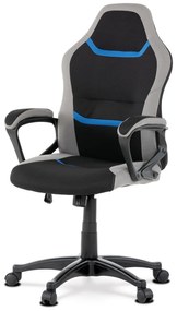 Herná stolička/kreslo Leira-L611-BLUE (čierna + sivá + modrá). Vlastná spoľahlivá doprava až k Vám domov. 1042711