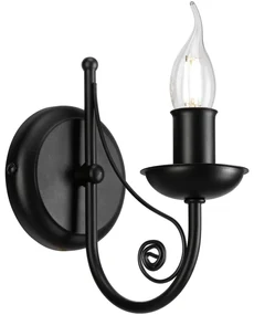 Lamkur Nástenná lampa DONATO 1xE14/40W/230V čierna LA51420
