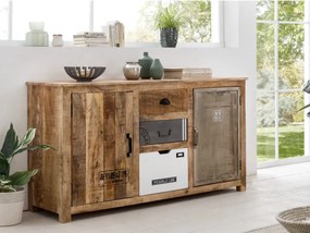 furniture-nabytek.cz - Masívny príborník Pune z mangového dreva, lakovaný, prírodná farba