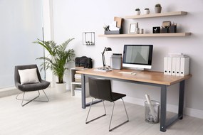ModernHome Písací stôl - svetlo hnedé drevo