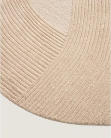 Krémový ručne tkaný vlnený okrúhly koberec ø 200 cm Domm – Kave Home
