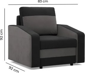 Kreslo ORION sivé / čierne