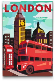 Gario Maľovanie podľa čísel Londýn, Veľká Británia 2 Rozmery: 60 x 80 cm, Rámovanie: S vnútorným rámom