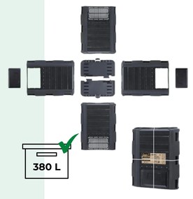 Prosperplast Kompostér COMPOGREEN 380 l, čierna