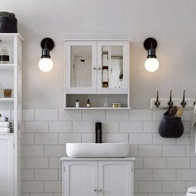 Zrkadlová skrinka VASAGLE s dvojkrídlovými dverami LHC002