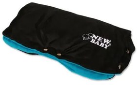 NEW BABY Rukávnik na kočík Classic Fleece black/blue