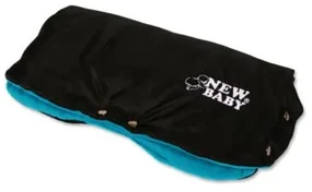 NEW BABY Rukávnik na kočík Classic Fleece black/blue
