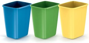 Sada 3 odpadkových košů COMPACTO SORTE 3x 9 L černá