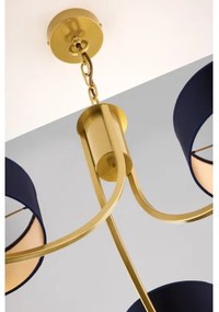 Jupiter 2093 - Luster na reťazi ARTHUR 3xE27/15W/230V modrá/zlatá