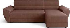 Rozkladacia obojstranná sedacia súprava do L TAVERO 251x140 cm, tmavoružová