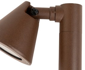 Moderné vonkajšie stĺpové svietidlo hrdzavohnedé 30 cm IP44 nastaviteľné - Ciara