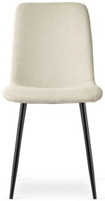 Set troch jedálenských stoličiek RIFT béžové / čierne nohy (3 ks)