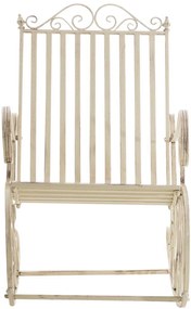 Kovové hojdacie kreslo Smile (SET 2 ks) - Krémová antik