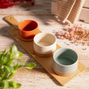 Sada troch servírovacích misiek COMIDA na stojane 893747